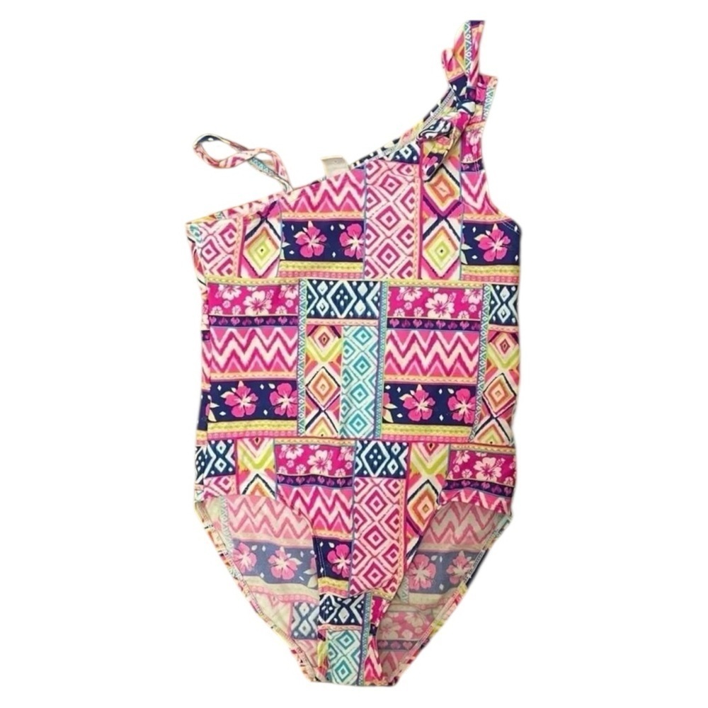 The Children’s Place NWOT Tropical Multicolor One Piece Swimsuit Girls Size 12